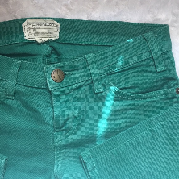 Current Elliot Green Skinny Jeans Size 25 - Picture 3 of 5